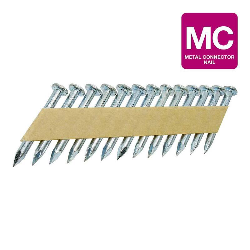 Grip-Rite 1-1/2 in. x .148 in. 33° Paper Collated Electrogalvanized Hardened Smooth Shank Joist Hanger Nails 1000 per Box - GRJH4D1M