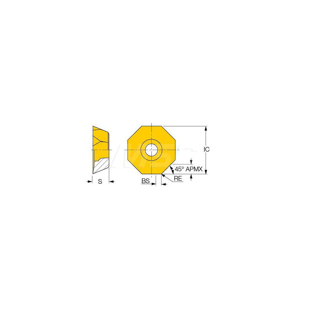 Iscar Milling Insert: ANSI OECR 060405AER-P IC928, ISO OECR 060405AER-P, IC928, Solid Carbide - 5603084
