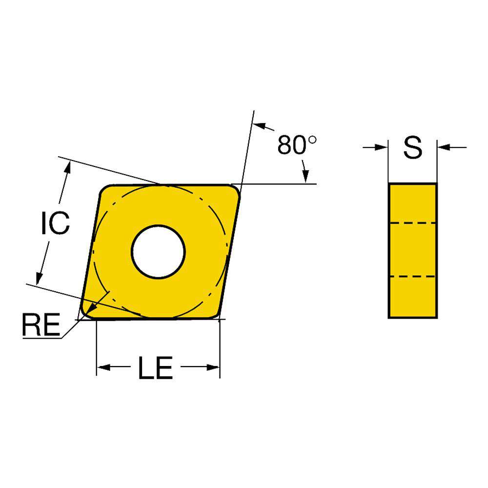 Sandvik Coromant Turning Insert: CNMG120408-SM 1205, Carbide - 8432049