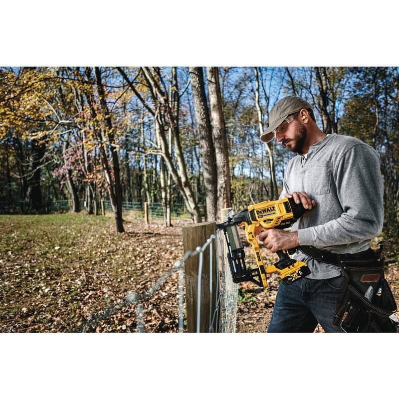 DEWALT 1.75 in. x 9-Gauge Galvanized Barbed Paper Tape Fencing Staples 2 Boxes (960 per Box) - DFS9175B1GX2