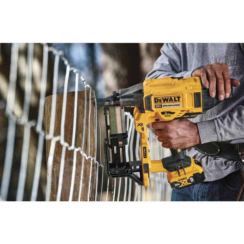 DEWALT 1.75 in. x 9-Gauge Galvanized Barbed Paper Tape Fencing Staples 2 Boxes (960 per Box) - DFS9175B1GX2