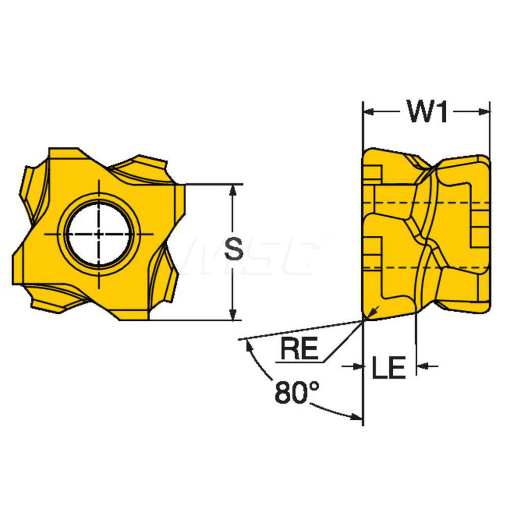 Sandvik Coromant Turning Insert: 3-80-101108-8-L4 4415, Carbide - 7859291