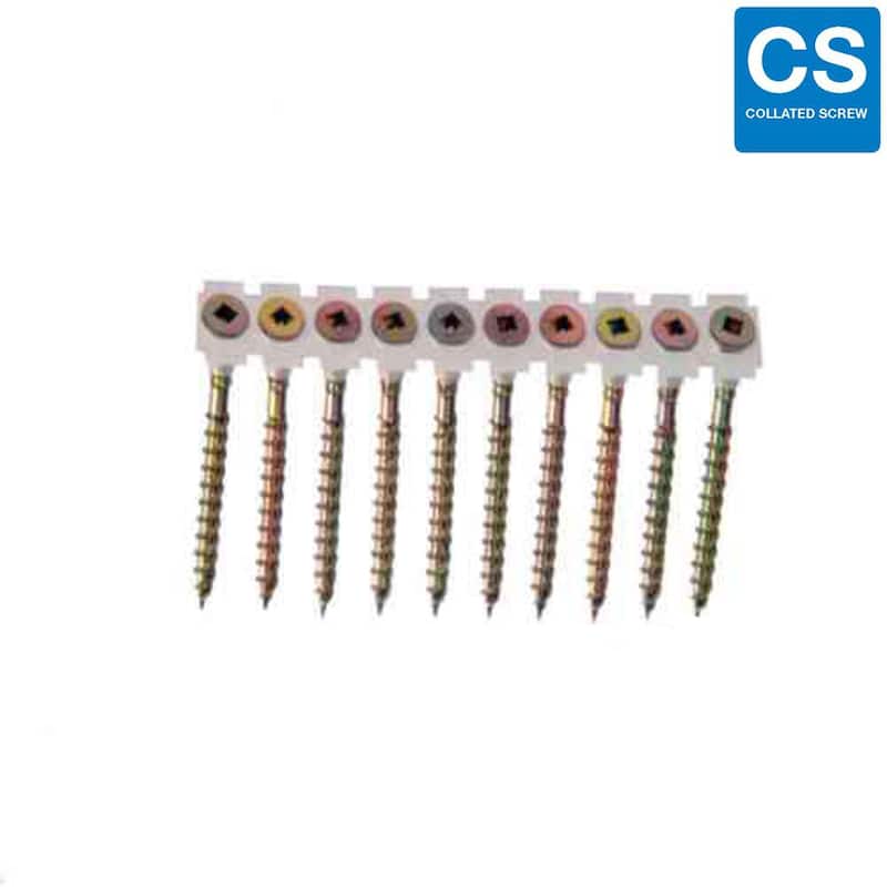 Grip-Rite #8 x 1-3/4 in. Square Drive Plastic Collated phosphate Coated Coarse Thread Subfloor Screw 1000 per Box - SF134C1MBK