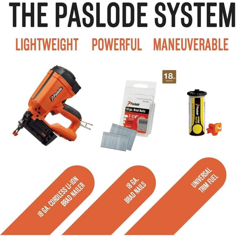 Paslode 1-1/4 in. x 18-Gauge Galvanized Straight Finish Nail (2,000-Pack) - 650213