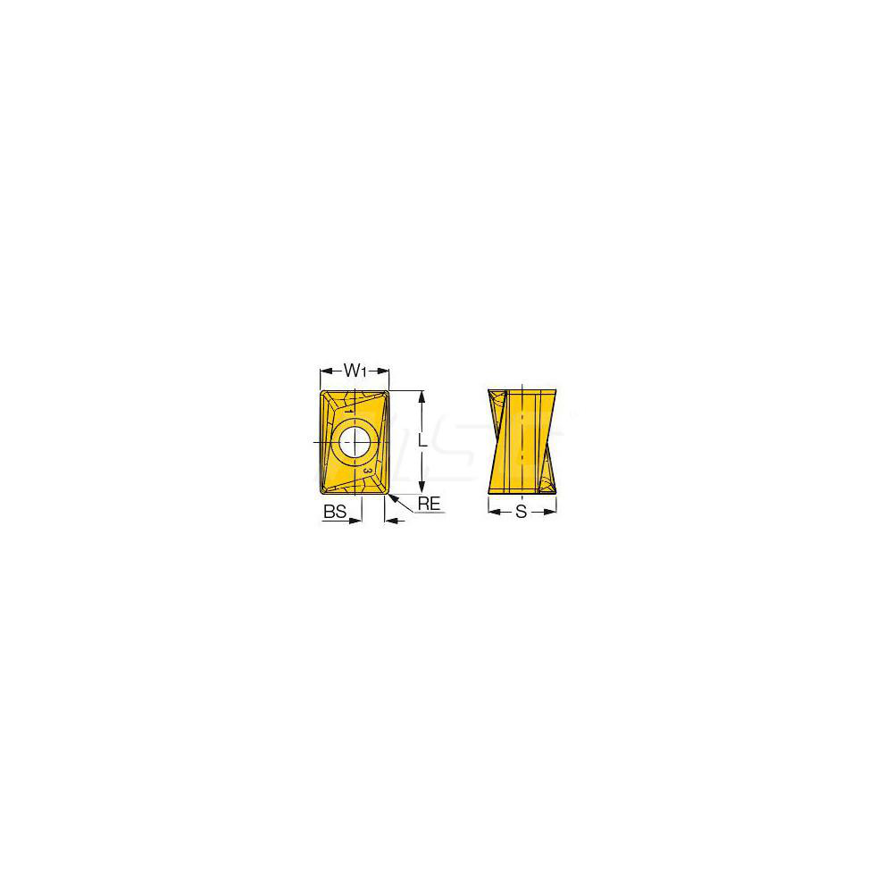 Iscar Milling Insert: ANSI H490 ANKX 090408PNTR IC808, ISO H490 ANKX 090408PNTR, IC808, Solid Carbide - 5606018