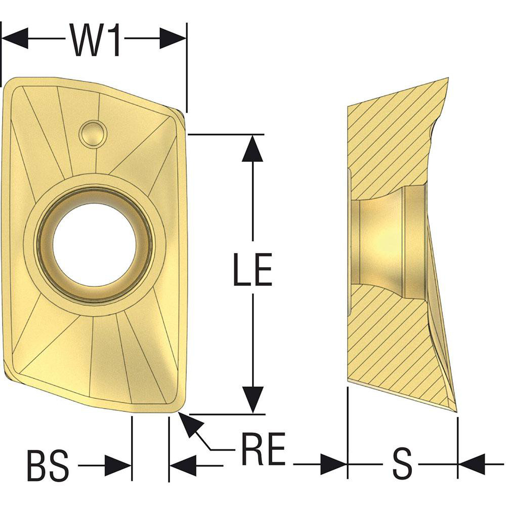 Seco Milling Insert: ANSI XOMX10T308TR-M09, ISO XOMX10T308TR-M09, MP2501, Solid Carbide - 03272844