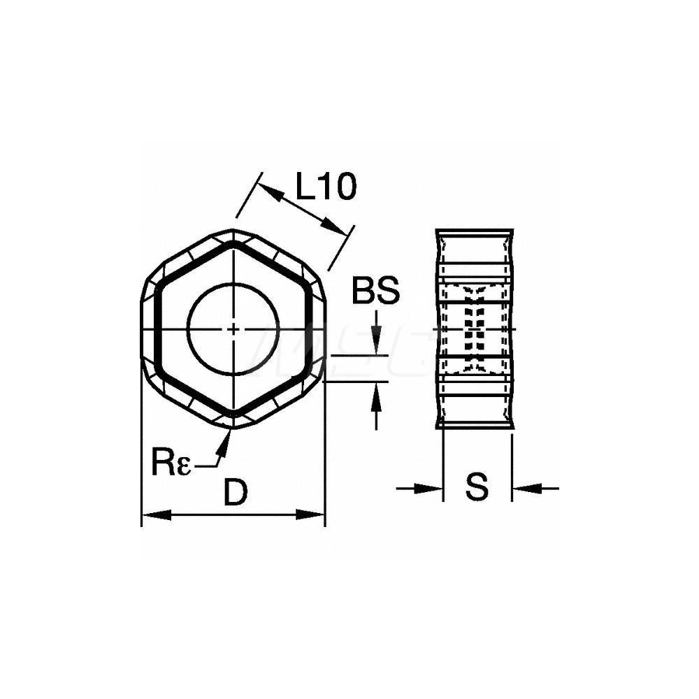 Kennametal Milling Insert: ANSI HNGJ43ANFNLDJ, ISO HNGJ0604ANFNLDJ, KC410M, Solid Carbide - 4121575
