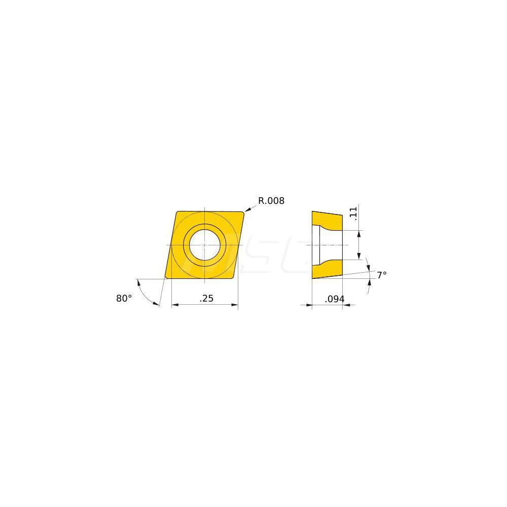 Walter Turning Insert: CCGT21.50.2-FN2 WNN10, Carbide - 6955640