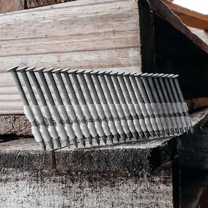 Freeman 2 in. x 0.113 in. 21-Degree Plastic Collated Galvanized Ring Shank Framing Nails (2000-Count) - FR.113-2GRS