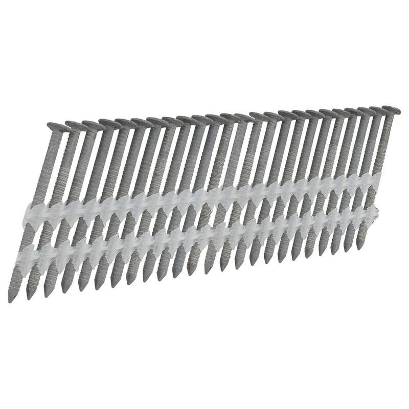 Freeman 2 in. x 0.113 in. 21-Degree Plastic Collated Galvanized Ring Shank Framing Nails (2000-Count) - FR.113-2GRS