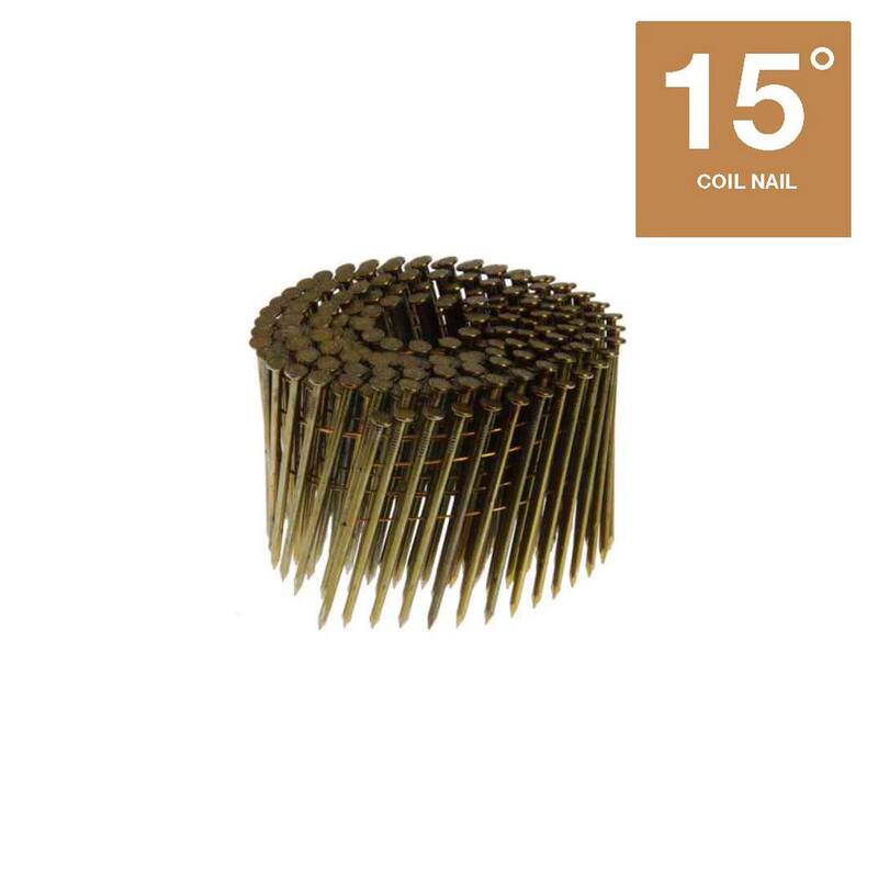 Grip-Rite 3 in. x 0.120 in. 15° Wire Collated Bright Coated Smooth Shank Framing Nails 2500 per Pack - GRC10PD