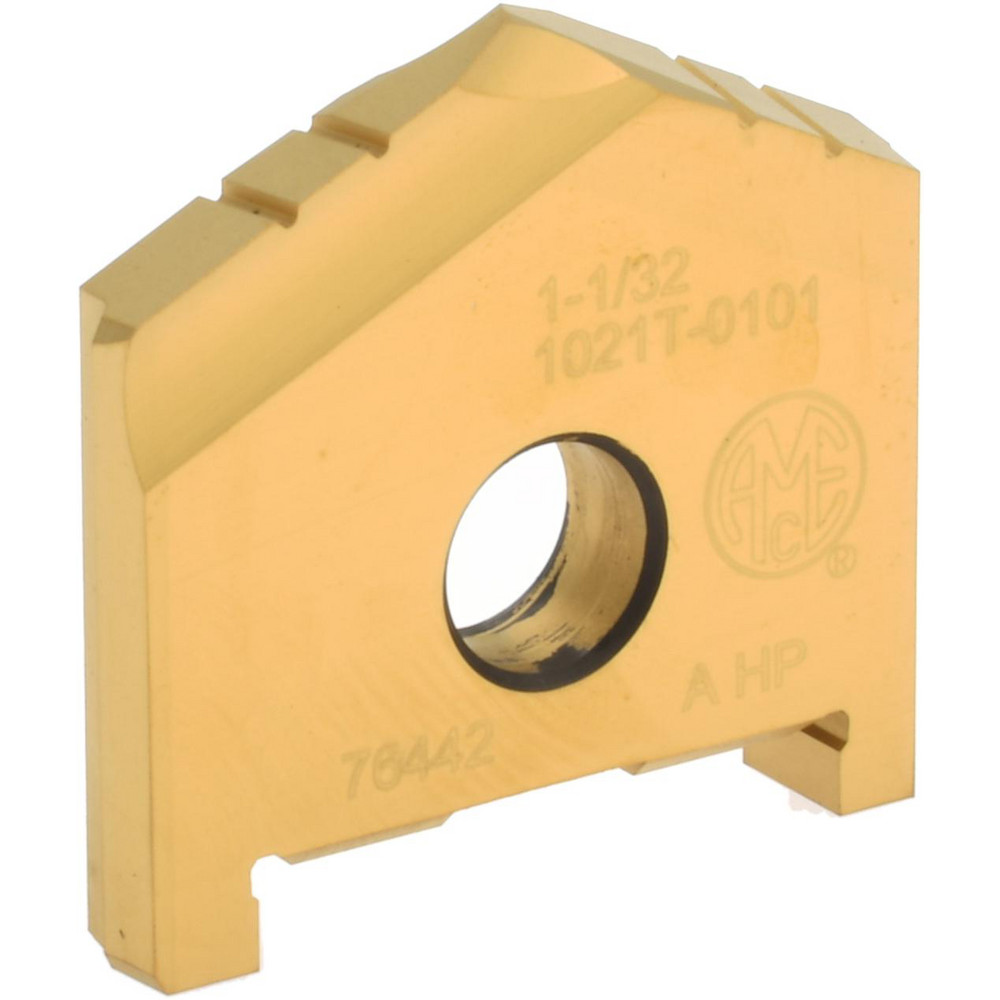 Allied Machine and Engineering Spade Drill Insert: 1-1/4" Dia, Seat Size A, High Speed Steel, 130 deg Point - 1021T-0108