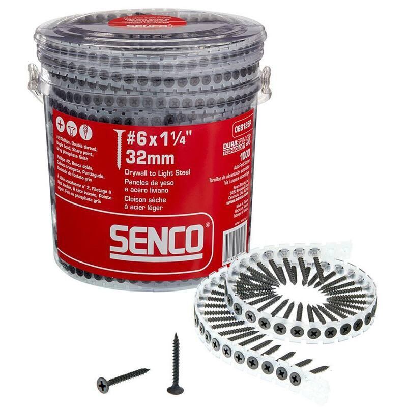 Senco #6 x 1-1/4 in. Phillips Bugle-Head Drywall Screws (1000 per Pack) - 06B125P