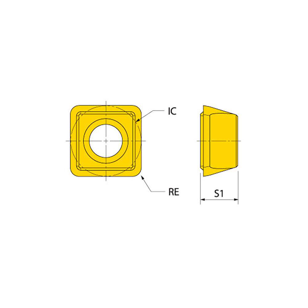 Ingersoll Cutting Tools Indexable Drill Insert: SHLT110408N-FS IN2005, Carbide - 5101003