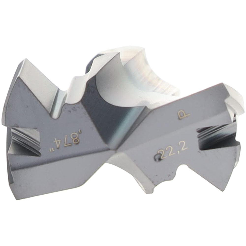Iscar Replaceable Drill Tips: FCP0874 IC908, 0.8747" Dia, 22.22 mm Dia, 140 deg Point,  IC908 - 5568181
