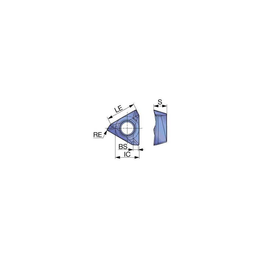 Tungaloy Milling Insert: ANSI TOMT150608PDER-MJ AH3135, ISO TOMT150608PDER-MJ AH3135, AH3135, Solid Carbide - 6999153