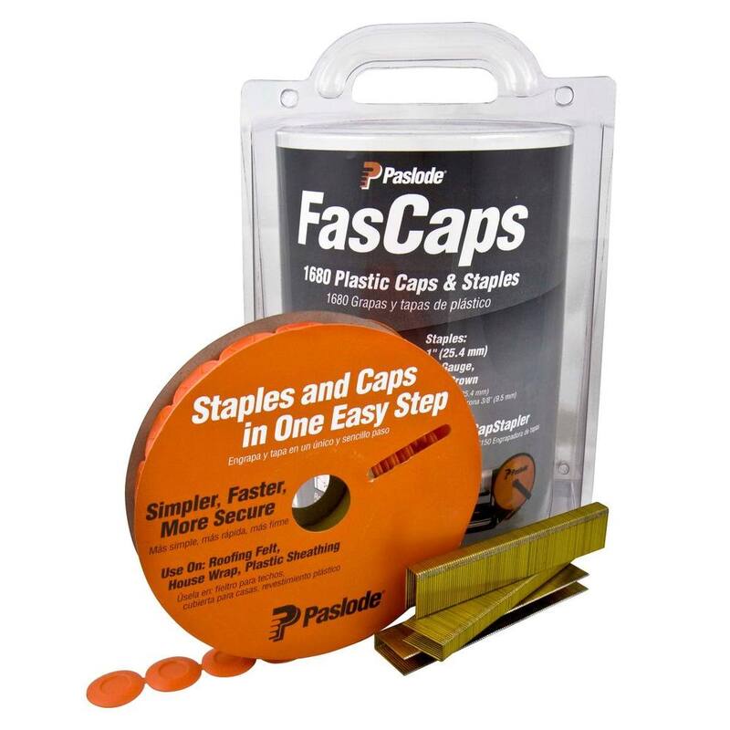 Paslode 3/8 in. Crown 1 in. Leg 18-Gauge Galvanized Steel Staples (1680-Pack) Per Box - 650592
