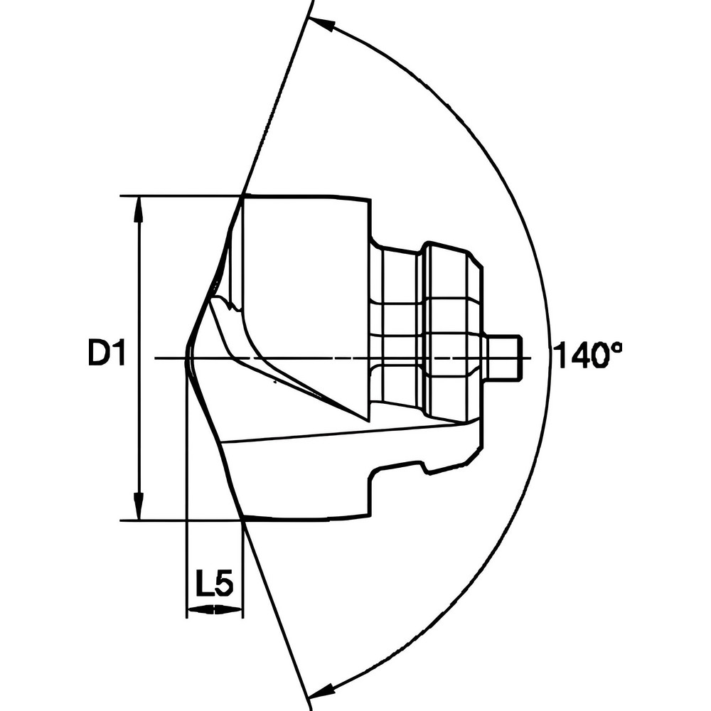 Kennametal Replaceable Drill Tips: KTFST07500HPL KCMS15, 0.3750" Dia, 9.53 mm Dia, 140 deg Point,  KCMS15 - 6370939