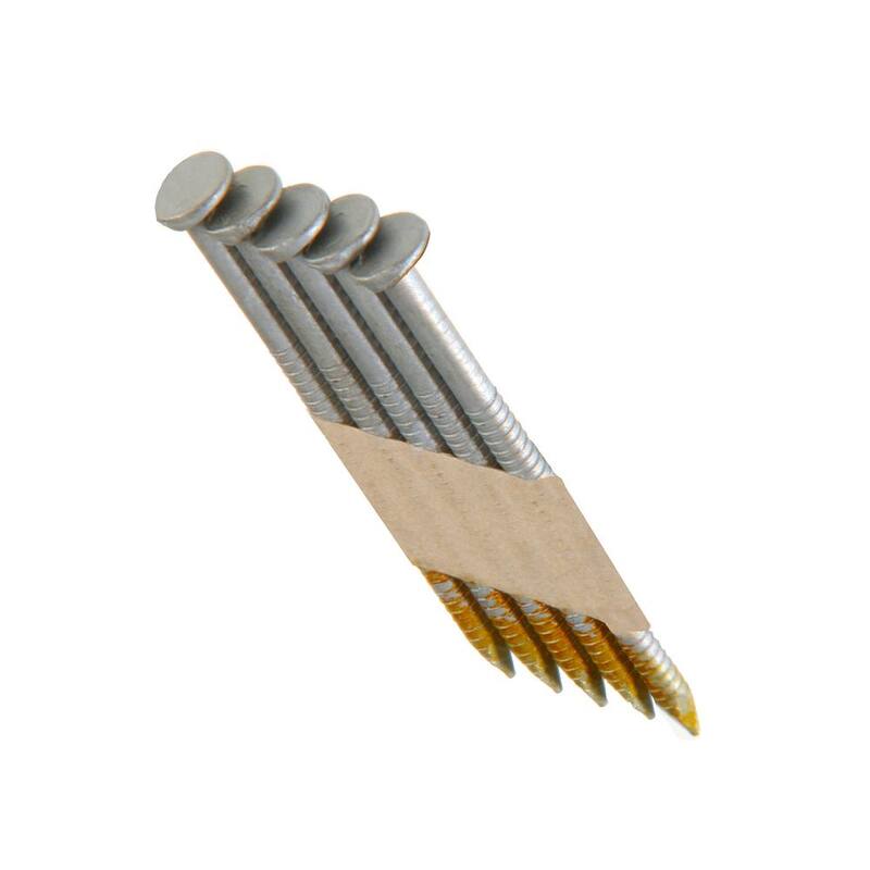 Grip-Rite 2-3/8 in. x 0.113 in. 30° Paper Collated Exterior Galvanized Offset Round Head Ring Shank Framing Nails 1000 per Box - GRP8RHGH1