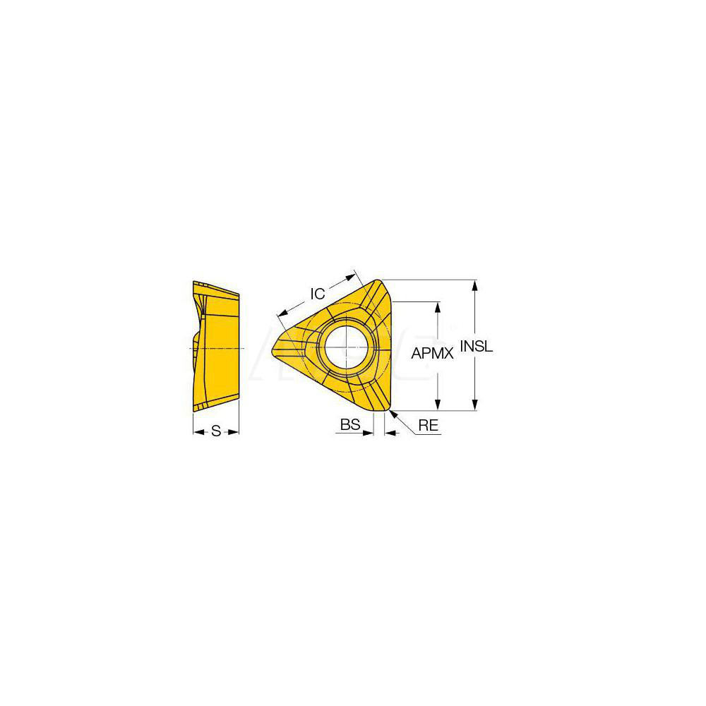 Iscar Milling Insert: ANSI HM390 TPCR1003PDFR-P IC28, ISO HM390 TPCR1003PDFR-P, IC28, Solid Carbide - 5607518