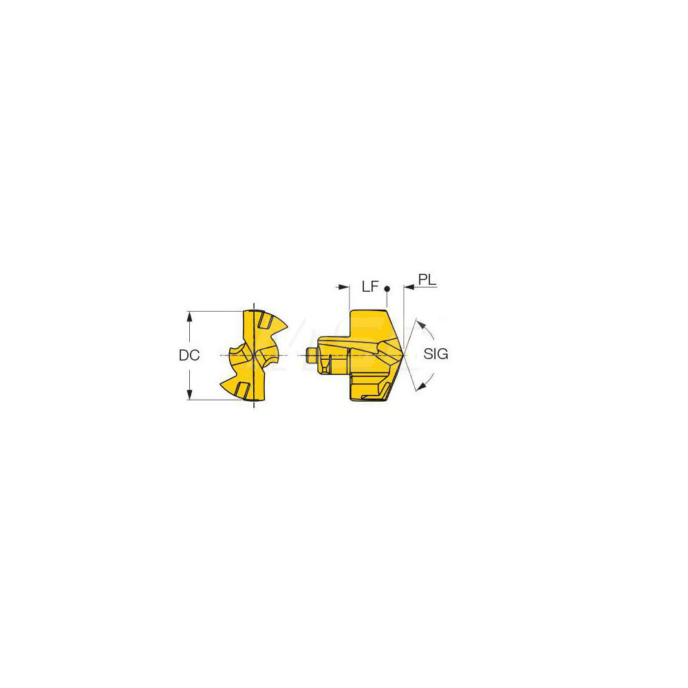Iscar Replaceable Drill Tips: ICP0705 IC908, 0.7050" Dia, 17.91 mm Dia, 140 deg Point,  IC908 - 5508580