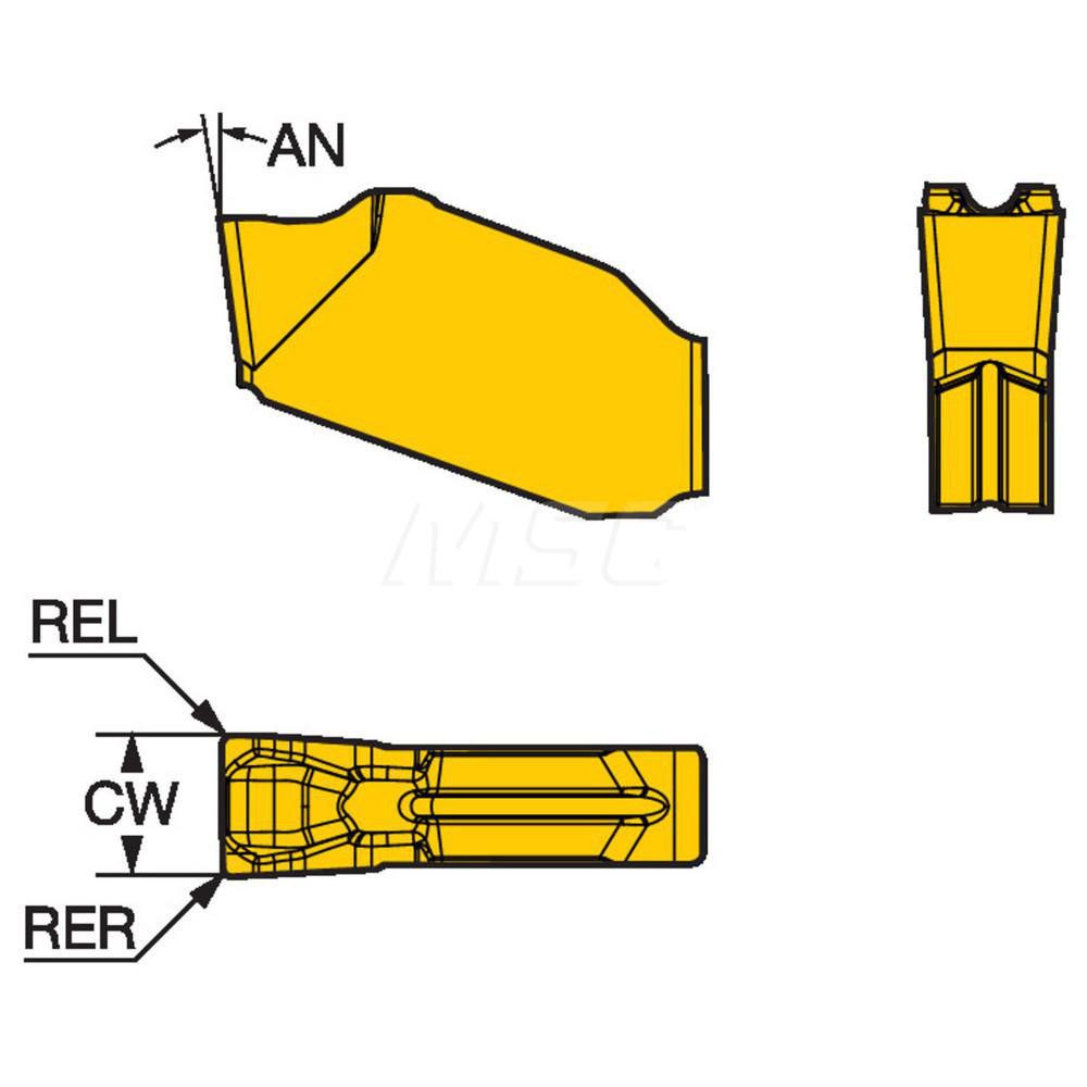 Sandvik Coromant Cutoff Insert: QDNG03000003CR 1145, Carbide, 3.00 mm Cutting Width, 0.1181" Cutting Width - 6427392