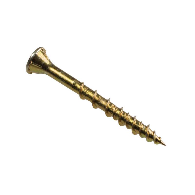 Simpson Strong-Tie #9 x 2 in. T25 6-Lobe, Flat Head, Strong-Drive WSV Collated Subfloor Screw, Yellow Zinc (1000-Pack) - HCKWSV2S