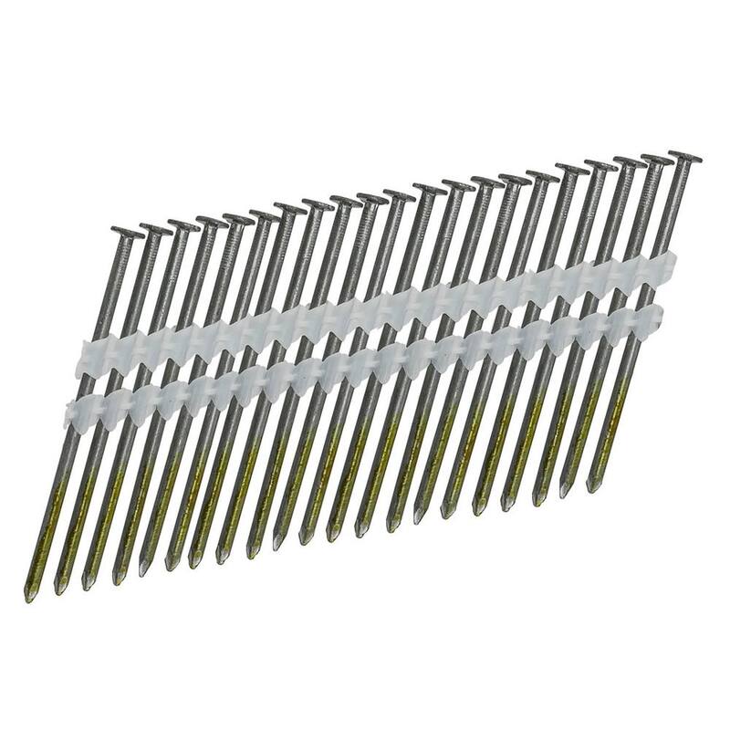 Freeman 0.120 in. x 3 in. 21-Degree Plastic Collated Brite Smooth Shank Full Round Head Framing Nails (4000-Count) - FR.120-3B-4K
