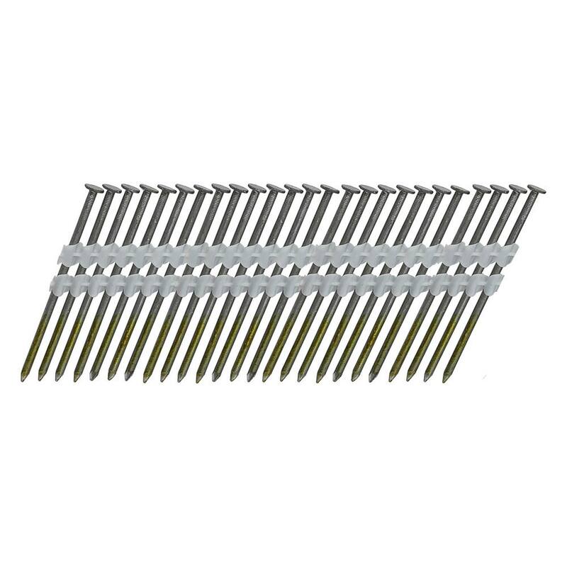 Freeman 0.120 in. x 3 in. 21-Degree Plastic Collated Brite Smooth Shank Full Round Head Framing Nails (4000-Count) - FR.120-3B-4K