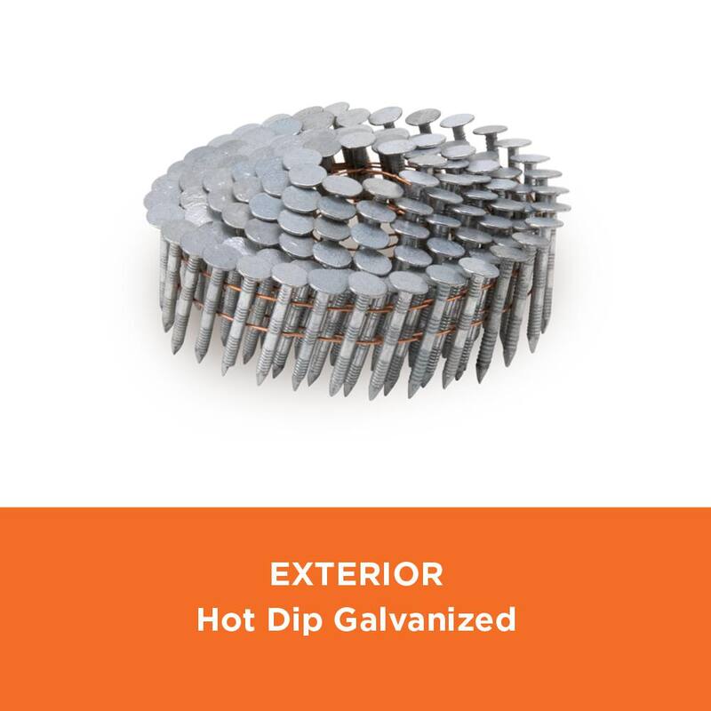 Stinger 1-1/4 in. x 0.120-Gauge Hot Dipped Galvanized Ring Shank Wire Coil Roofing Nails (7200 per Box) - 0611075