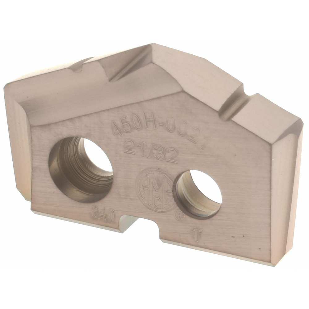 Allied Machine and Engineering Spade Drill Insert: 1-3/4" Dia, Seat Size 3, Cobalt, 132 deg Point - 453T-0124