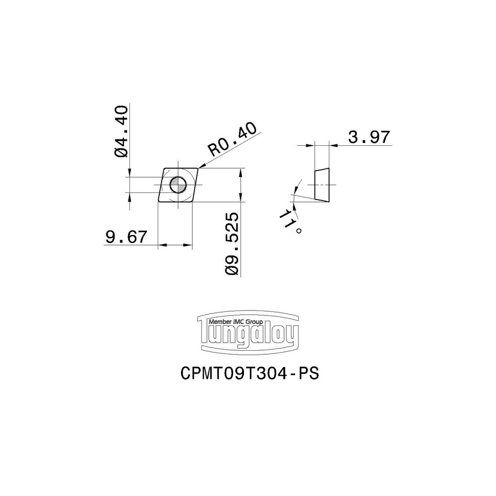 Tungaloy Turning Insert: CPMT32.51PS AH725, Carbide - 6863526