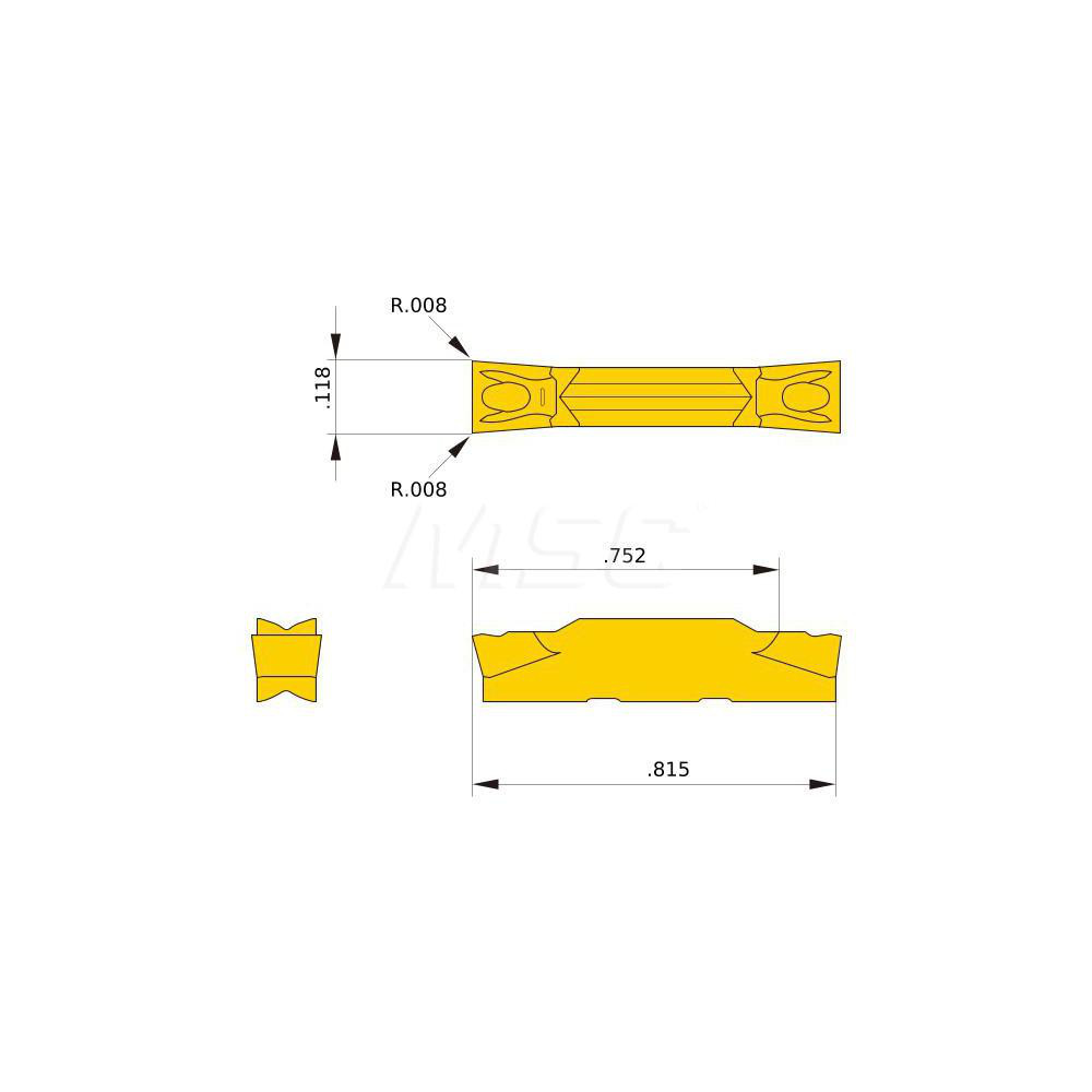 Sandvik Coromant Indexable Drill Insert: 880-010203H-C-GR 1044, Carbide - 5765556