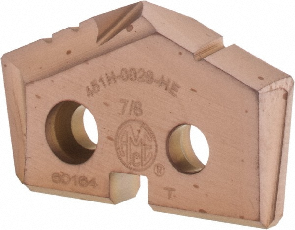 Allied Machine and Engineering Spade Drill Insert: 7/8" Dia, Seat Size 1, Cobalt, 132 deg Point - 451H-0028-HE