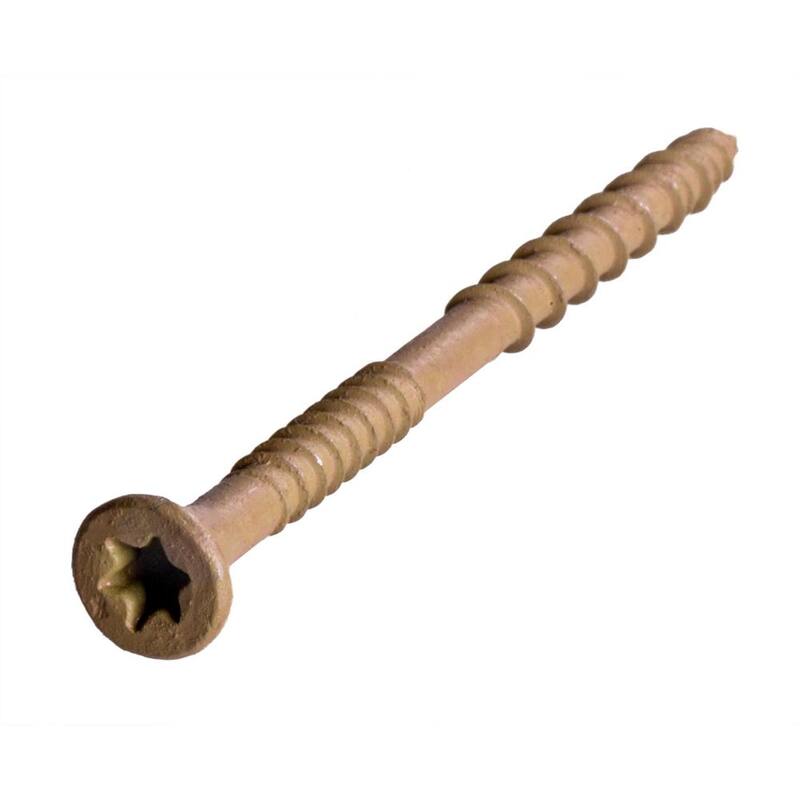 Simpson Strong-Tie #10 x 2-1/2 in. T-25 6-Lobe, Deck-Drive DSV Collated Wood Screw, Tan (1000-Pack) - DSVT212S