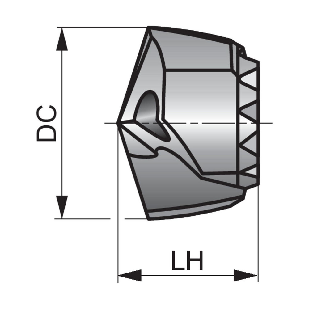Dormer Pramet Replaceable Drill Tips: R960 5/8" 140D, 0.6250" Dia, 15.88 mm Dia, 140 deg Point - 5988612