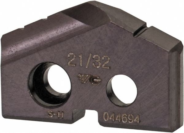 Allied Machine and Engineering Spade Drill Insert: 21/32" Dia, Seat Size 0, Cobalt, 132 deg Point - 180A-0021