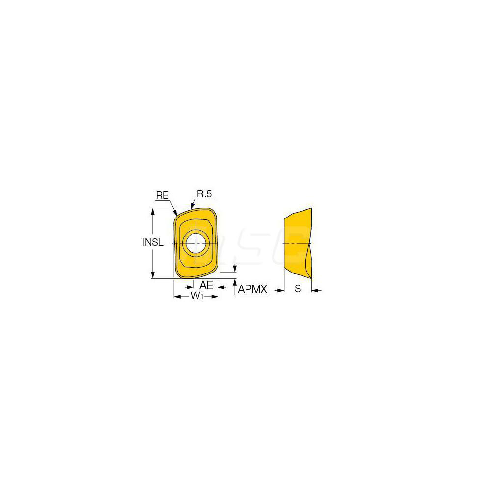 Iscar Milling Insert: ANSI ADKT 1505R8T-FF IC928, ISO ADKT 1505R8T-FF, IC928, Solid Carbide - 5605785