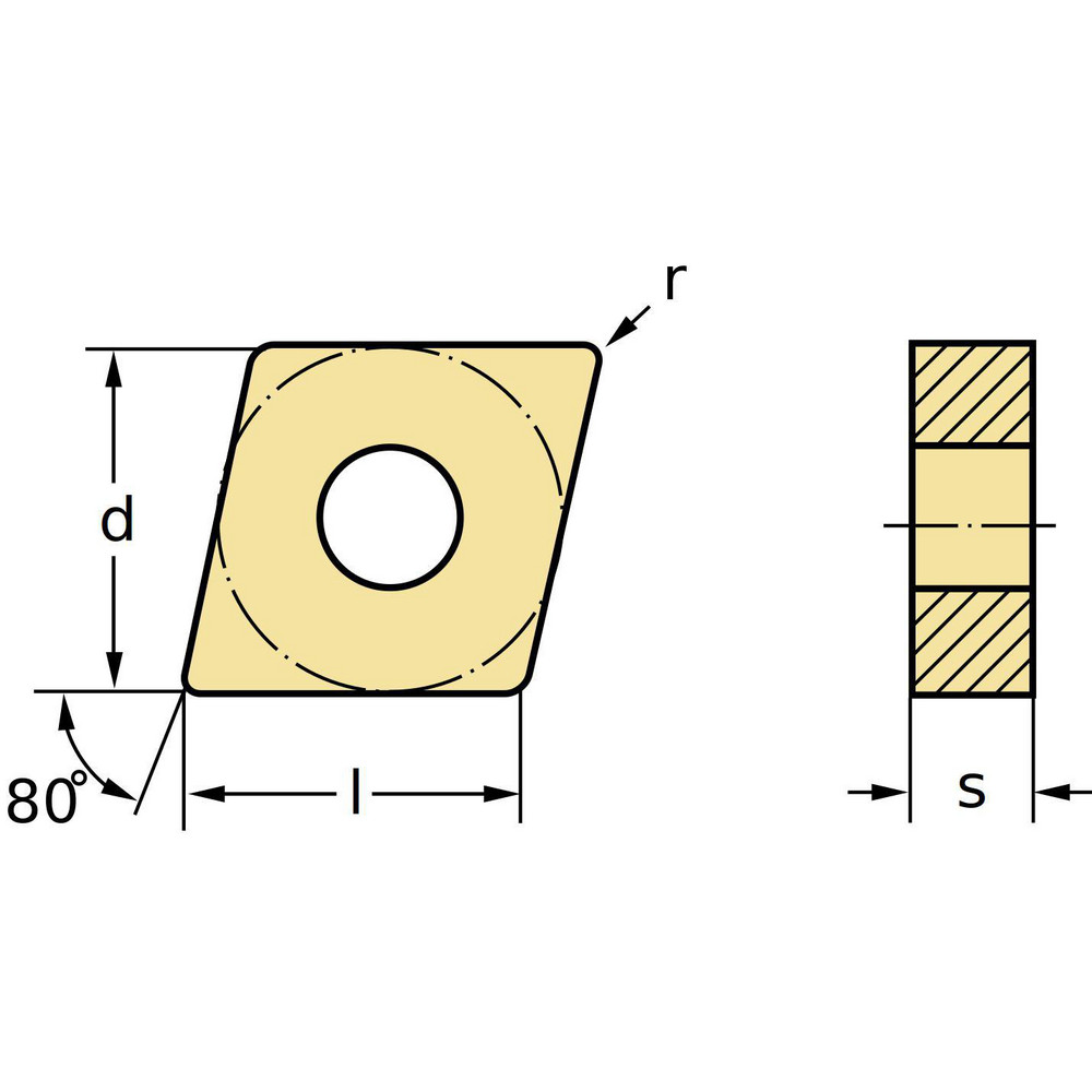 Walter Turning Insert: CNMG432-MP5 WPP30G, Carbide - 8115570
