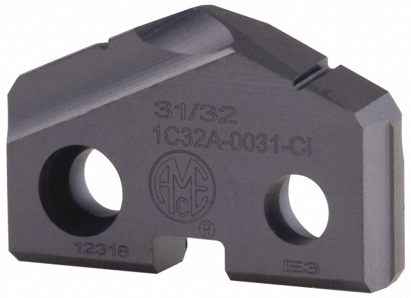 Allied Machine and Engineering Spade Drill Insert: 1-1/8" Dia, Seat Size 2, Carbide, 132 deg Point - 1C22A-0104