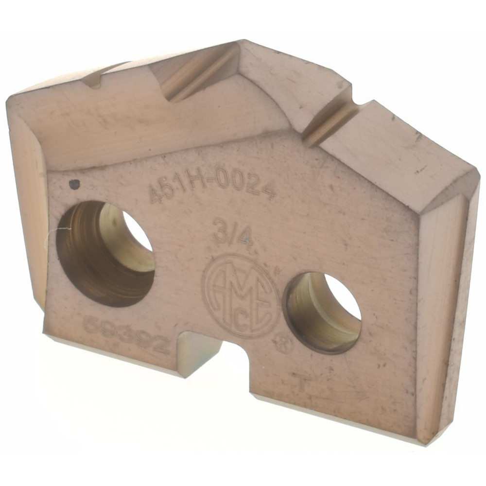 Allied Machine and Engineering Spade Drill Insert: 2-3/4" Dia, Seat Size 5, Cobalt, 144 deg Point - 455H-0224
