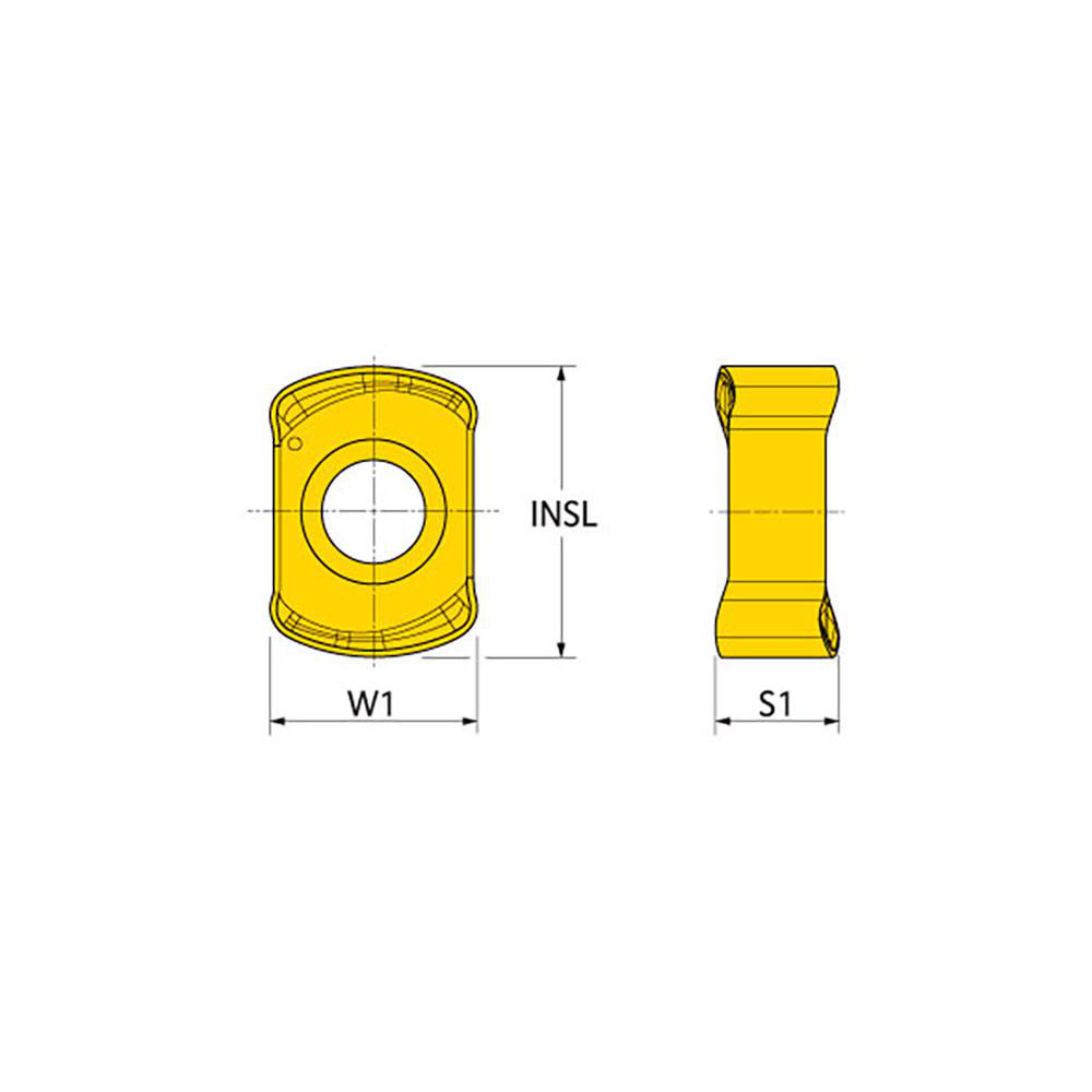 Ingersoll Cutting Tools Milling Insert: ANSI UNLU0603M0TR IN2505, ISO UNLU0603MOTR IN2505, IN2505, Solid Carbide - 5812830