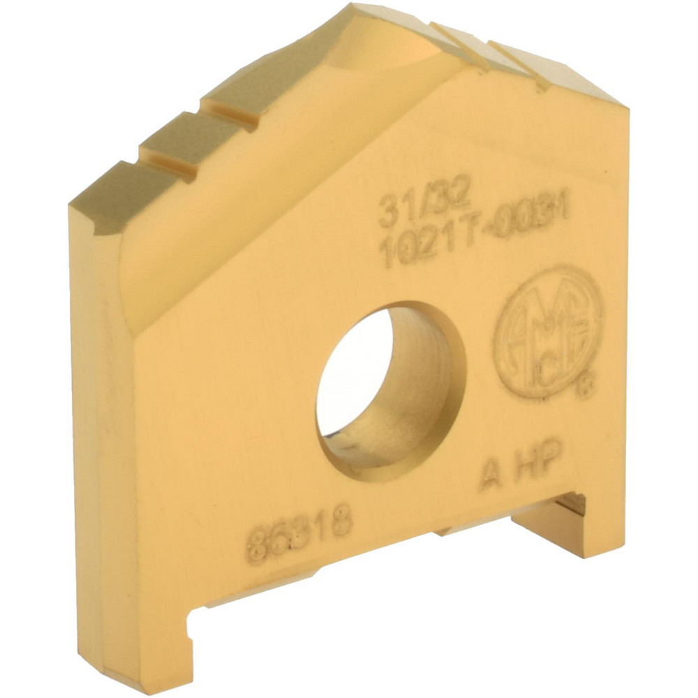 Allied Machine and Engineering Spade Drill Insert: 1-3/8" Dia, Seat Size A, High Speed Steel, 130 deg Point - 1021T-0112