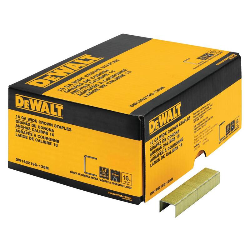 DEWALT 3/4 in. x 16-Gauge Galvanized Staple 2000 per Box - DW16S2-19GAL