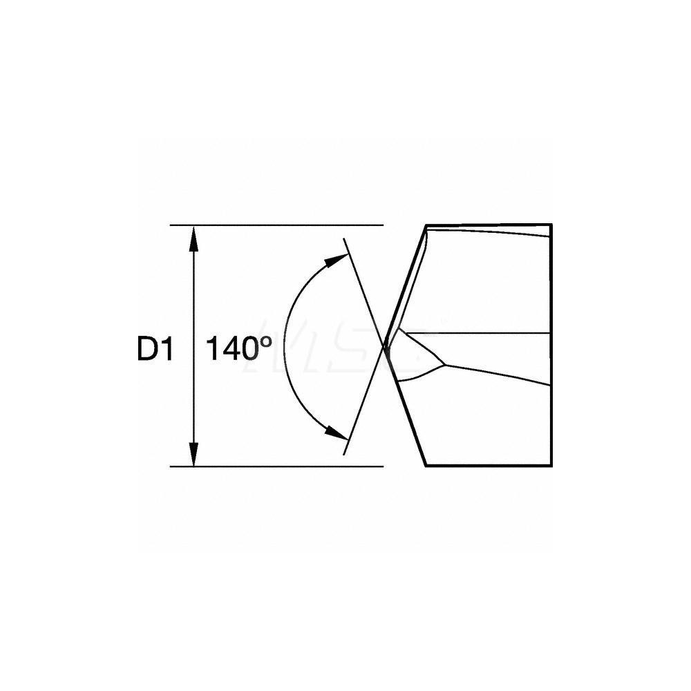Kennametal Replaceable Drill Tips: KSEM1047HP KC7315, 1.0468" Dia, 26.59 mm Dia, 140 deg Point,  KC7315 - 2047440