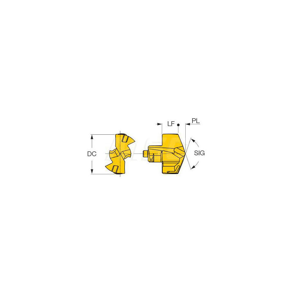 Iscar Replaceable Drill Tips: ICP0657-2M IC908, 0.6570" Dia, 16.69 mm Dia, 140 deg Point,  IC908 - 5509618