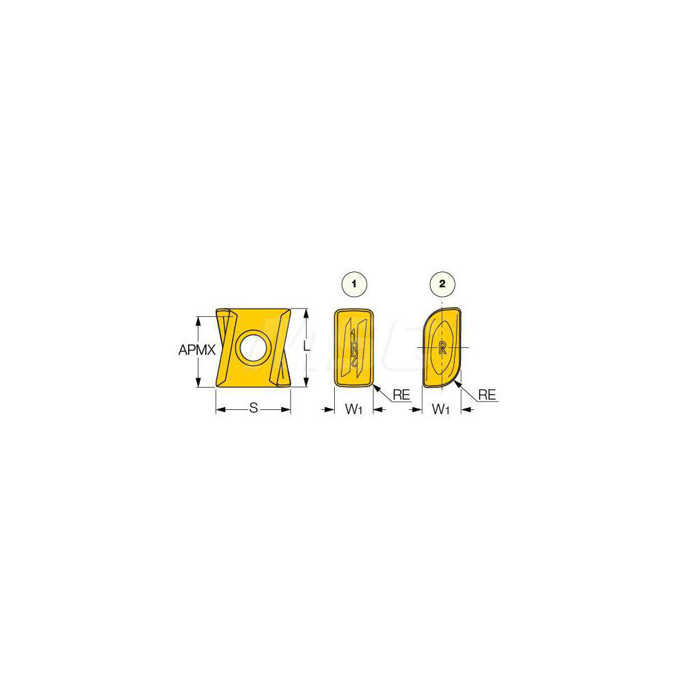 Iscar Milling Insert: ANSI T490 LNMT 1306PNTR DT7150, ISO T490 LNMT 1306PNTR, DT7150, Solid Carbide - 5605884