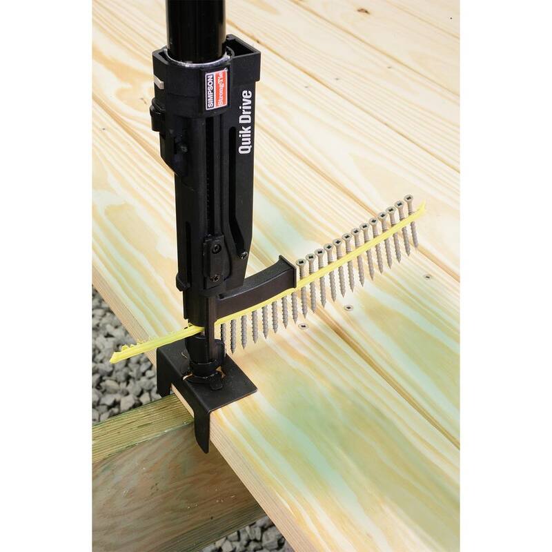 Simpson Strong-Tie #10 x 3 in. T25 6-Lobe, Flat Head, Deck-Drive DSV Collated Wood Screw, Tan (500-Pack) - HCKDSVT3S