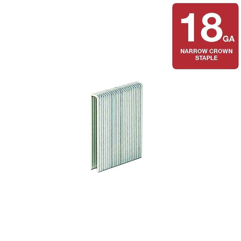 Grip-Rite 1-1/4 in. x 18-Gauge Adhesive Collated 304 Stainless Steel L-Style Narrow Crown Staples 500 per Box - MAXB64911