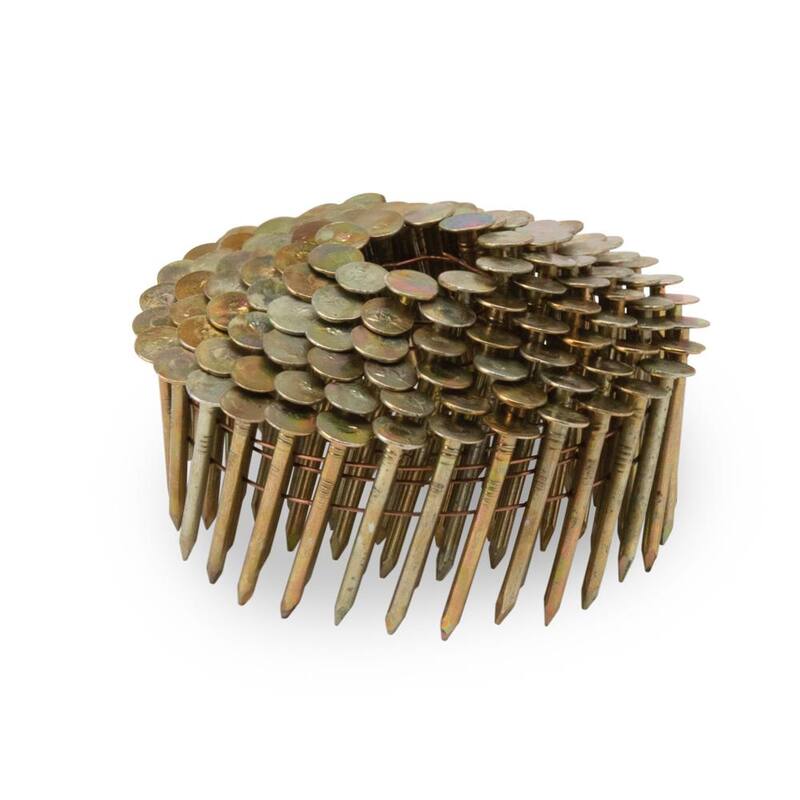 Stinger 1-1/2 in. x 0.120-Gauge Electro Galvanized Smooth Shank Wire Coil Roofing Nails (7200 Per Box) - 0611090